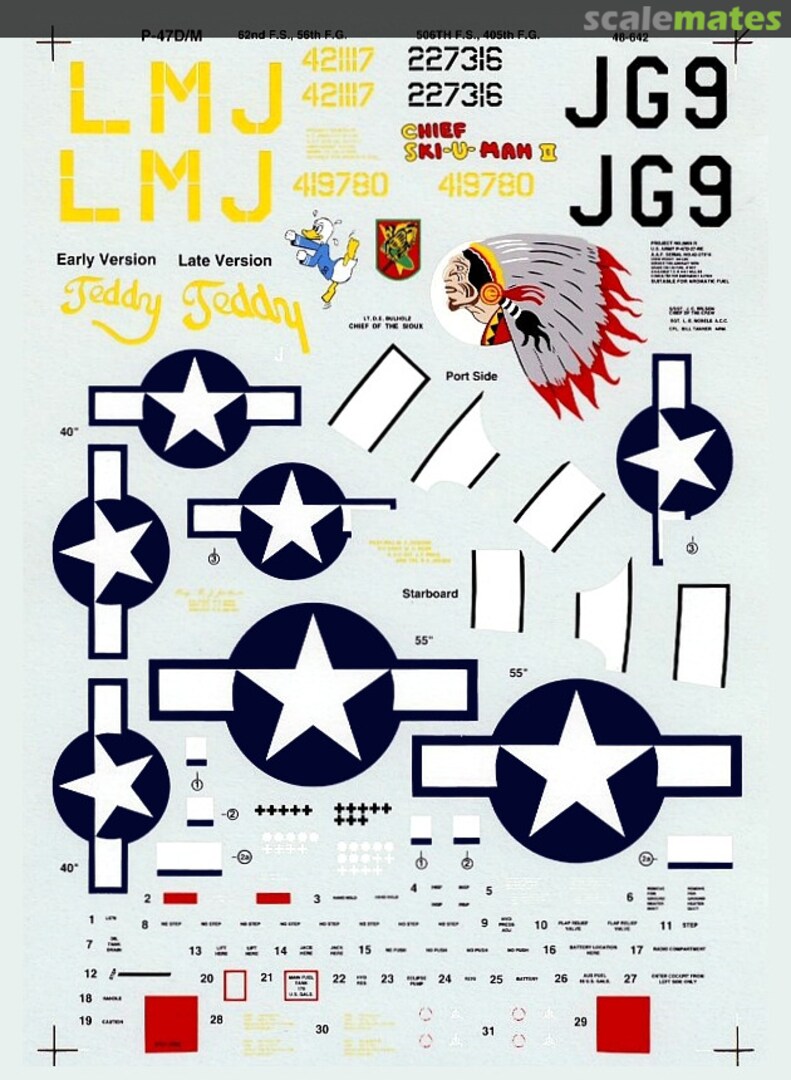 Boxart P-47D/M Thunderbolts 48-0642 SuperScale International