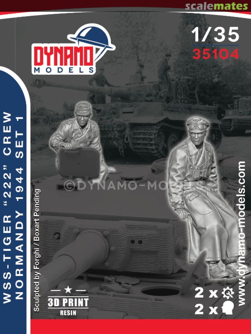 Boxart WSS – Tiger ‘’222‘’ Crew Normandy 1944 Set 1 35104 Dynamo Models