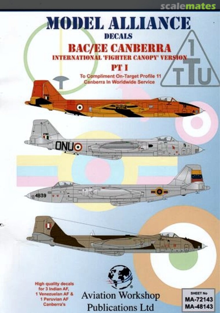 Boxart BAC/EE Canberra MA-72143 Model Alliance