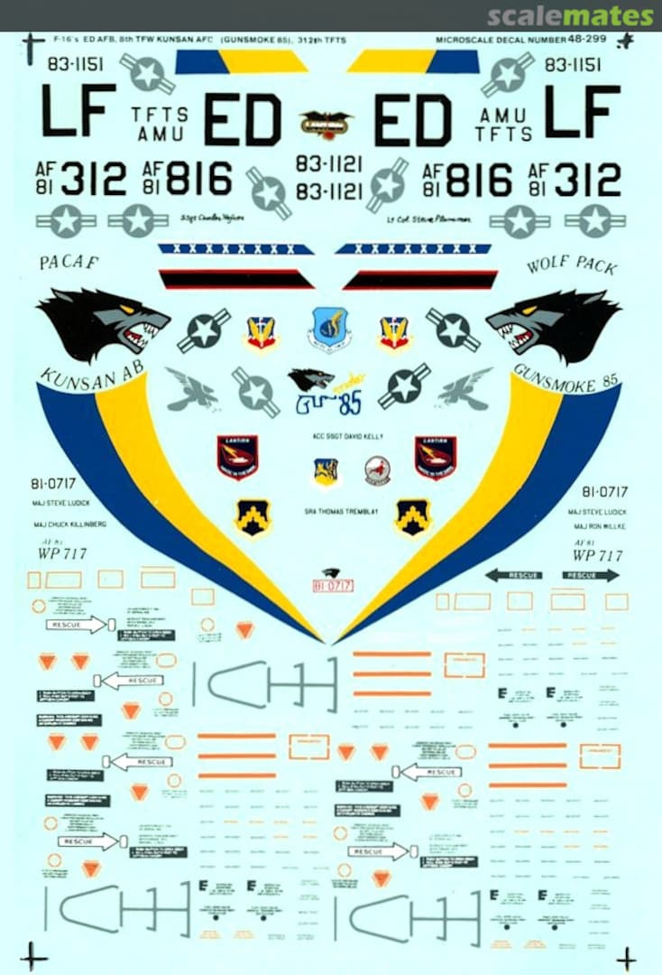 Boxart F-16s 48-0299 Microscale