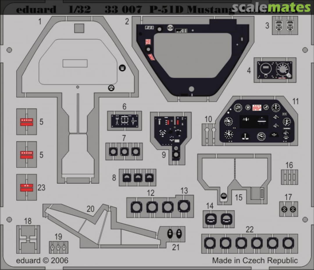 Boxart P-51D dashboard 1/32 33007 Eduard