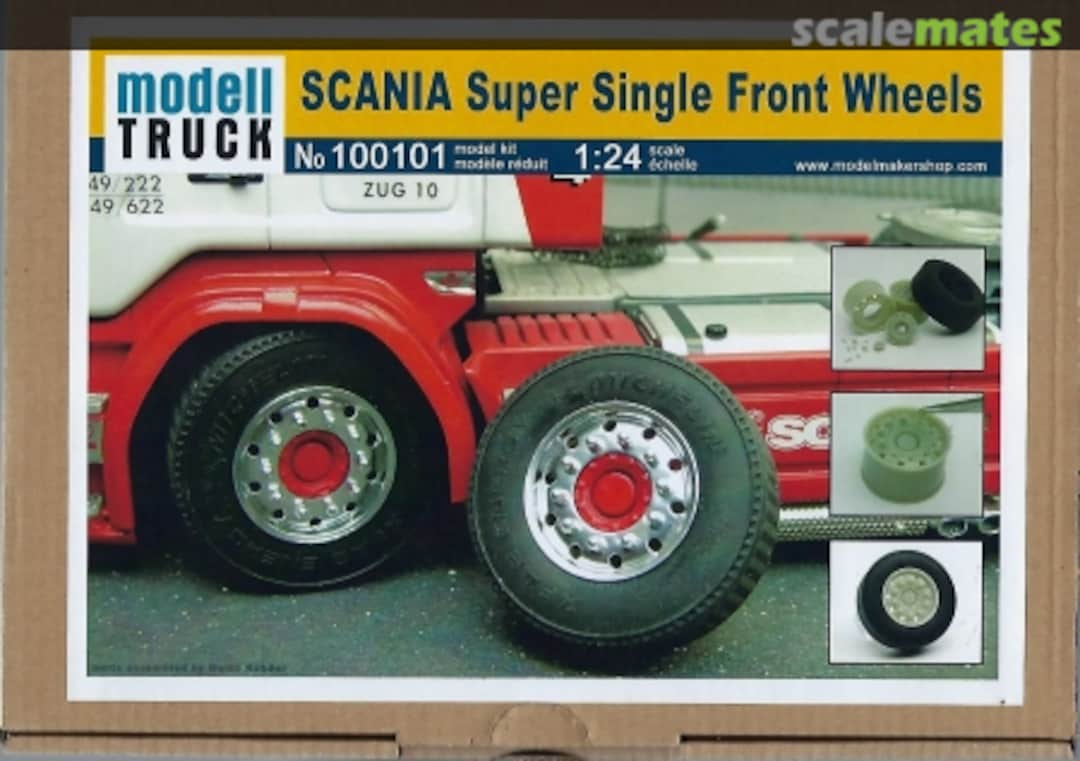 Boxart Scania Vorderachsfelgen samt Breitreifen 100101 Modelltruck.at