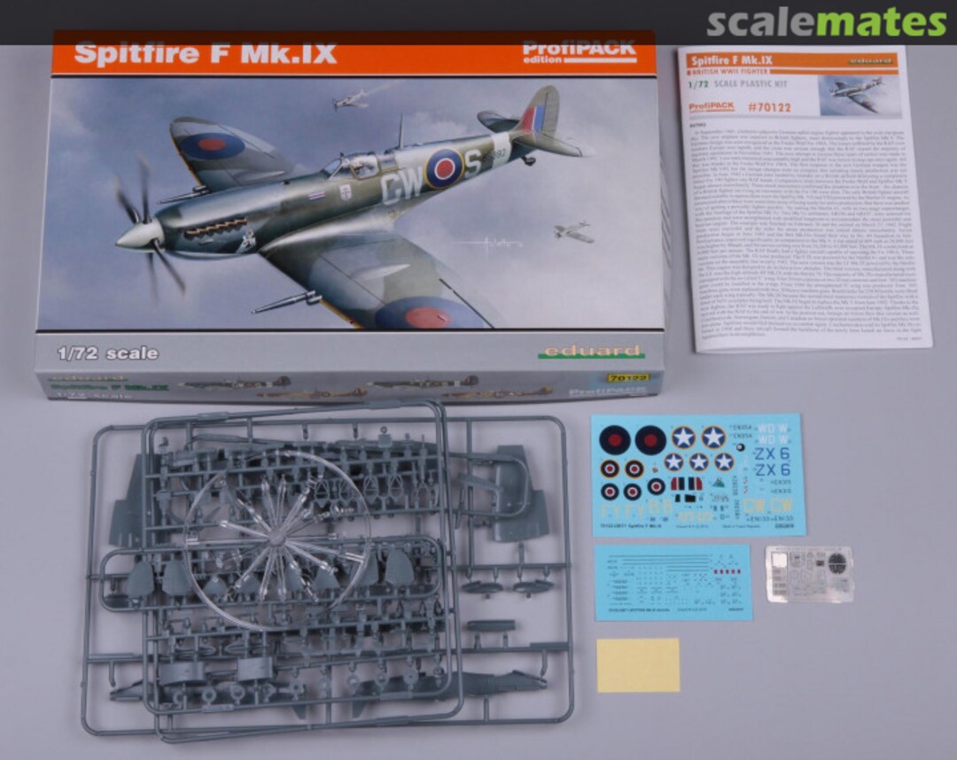 Contents Spitfire F Mk.IX 70122 Eduard