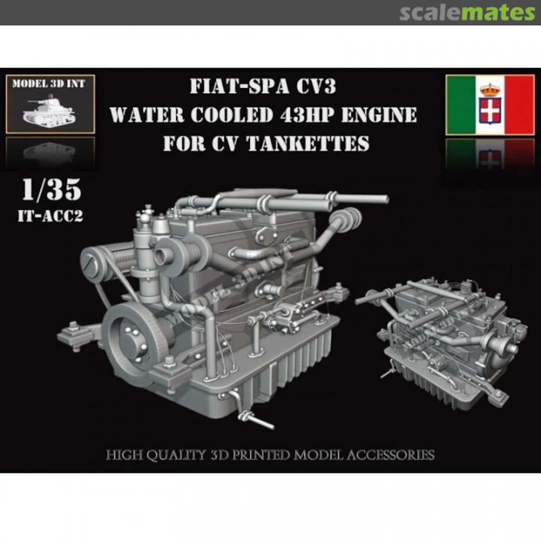 Boxart FIAT-SPA CV3 Water Cooled 43Hp Engine IT-ACC2 MODEL 3D INT