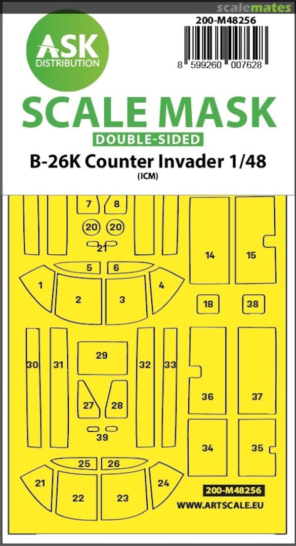 Boxart B-26K Counter Invader double-sided express fit mask 200-M48256 ASK