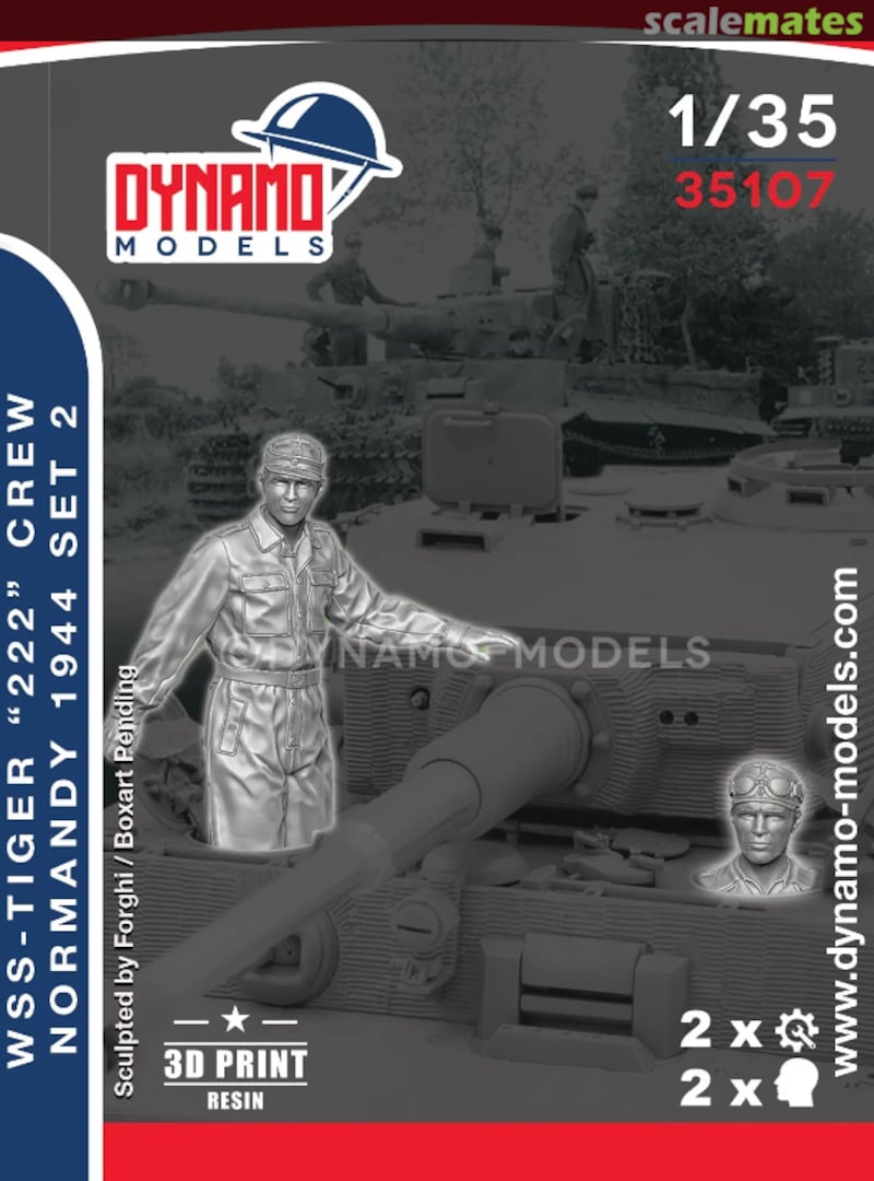 Boxart WSS – Tiger ‘’222‘’ Crew Normandy 1944 Set 2 35107 Dynamo Models