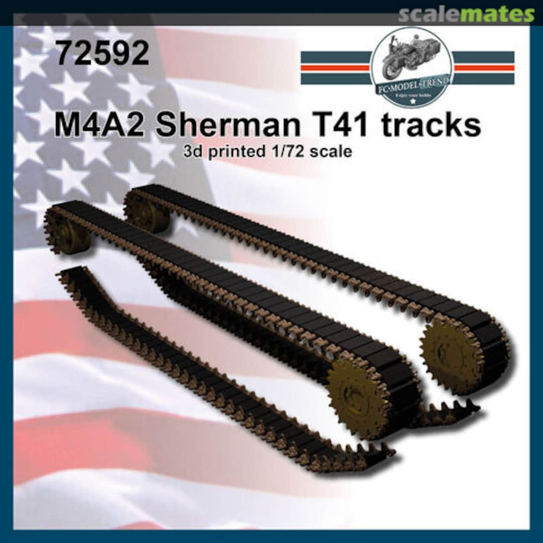 Boxart M4A2 Sherman T41 tracks (1:72) 72592 FC Model Trend