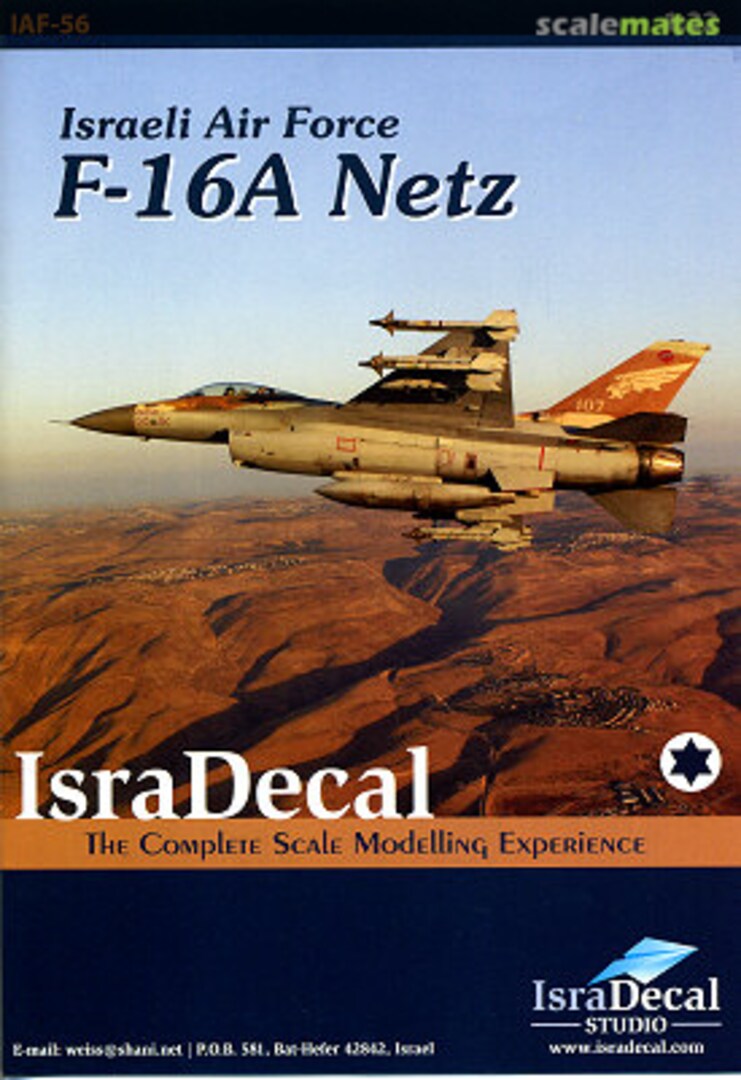 Boxart Israeli Air Force F-16A Netz IAF-56 IsraDecal Studio