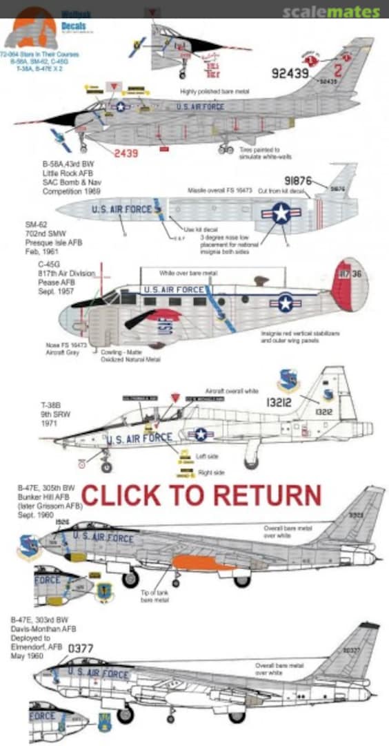 Boxart Stars in Their Courses: USAF SAC 72-064 Wolfpak Decals