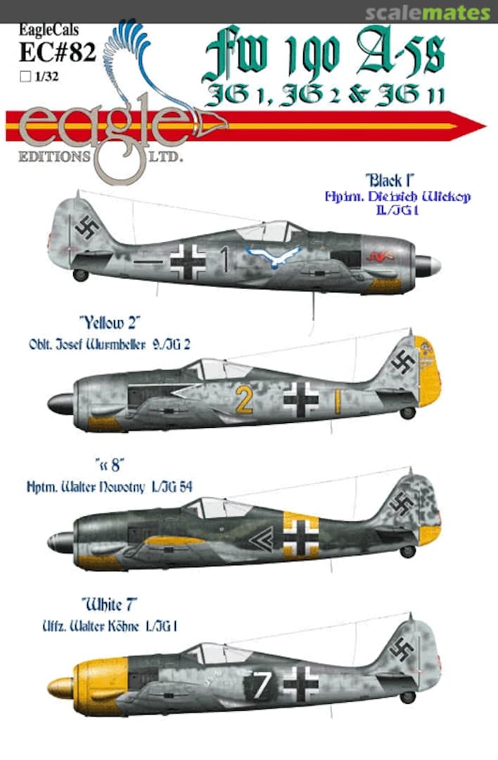 Boxart Fw 190 A-5s EagleCals EC32-82 Eagle Editions