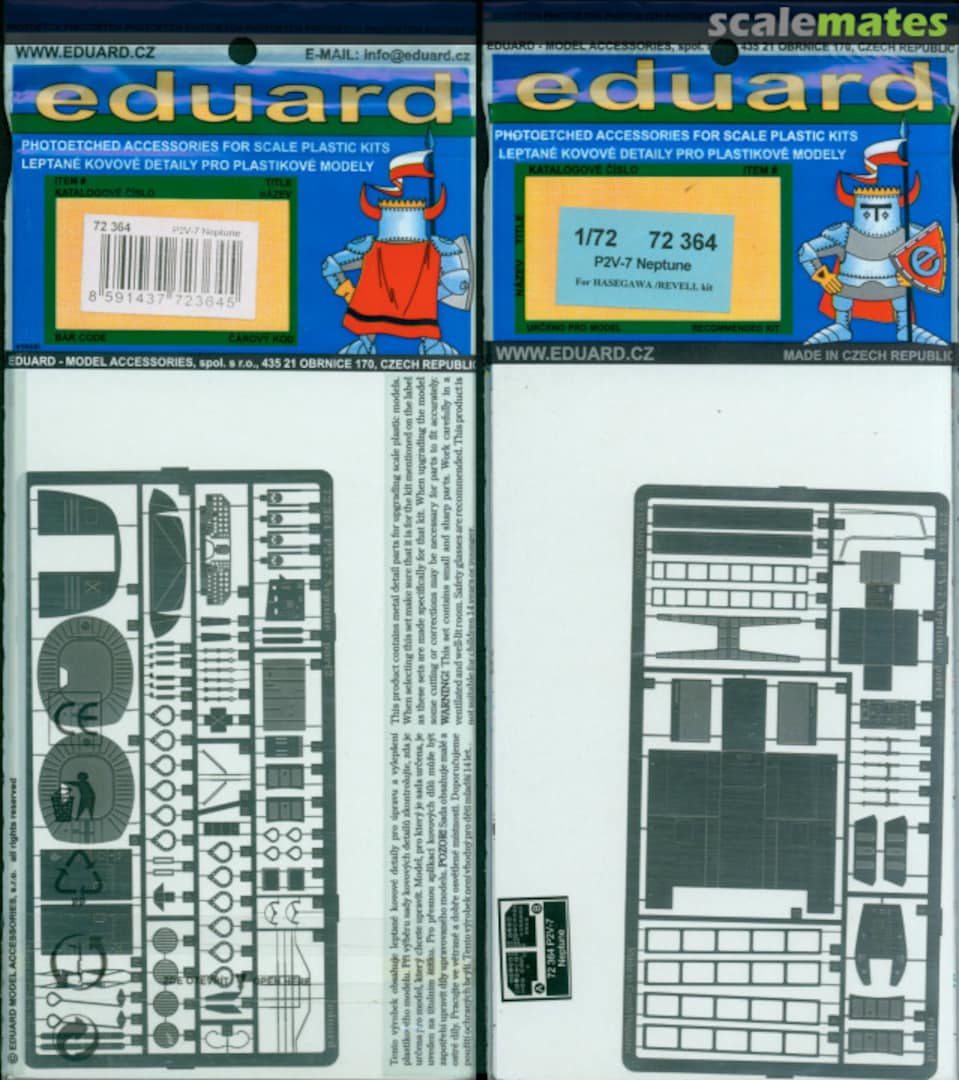 Boxart Lockheed P2V-7 Neptune - PE Interior Detail Set 72364 Eduard