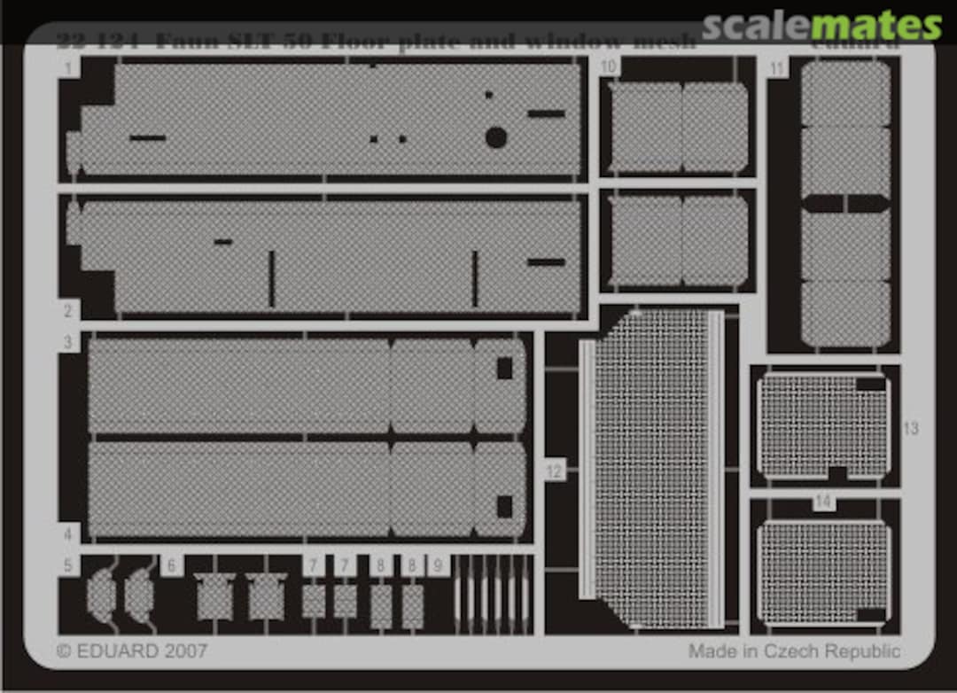 Boxart Faun SLT 50 Floor plate and window mesh 22124 Eduard