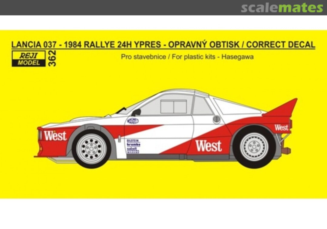 Boxart Lancia 037 Rally sponsored by West 362 REJI Model