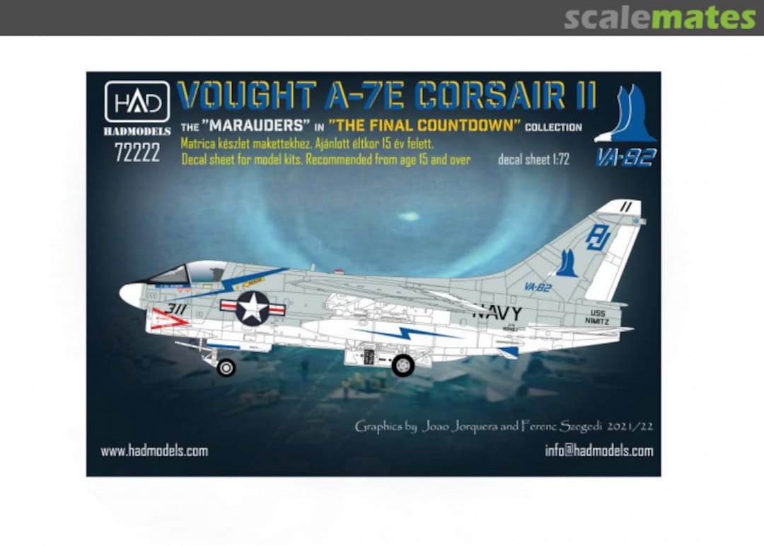 Boxart Vought A-7E Corsair II VA-82 72222 HADmodels 