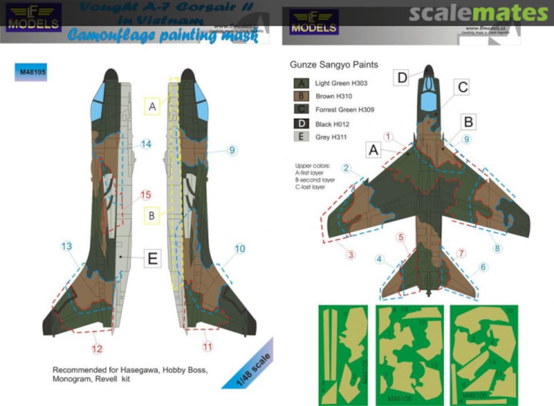 Boxart Vought A-7 Corsair II in Vietnam M48105 LF Models