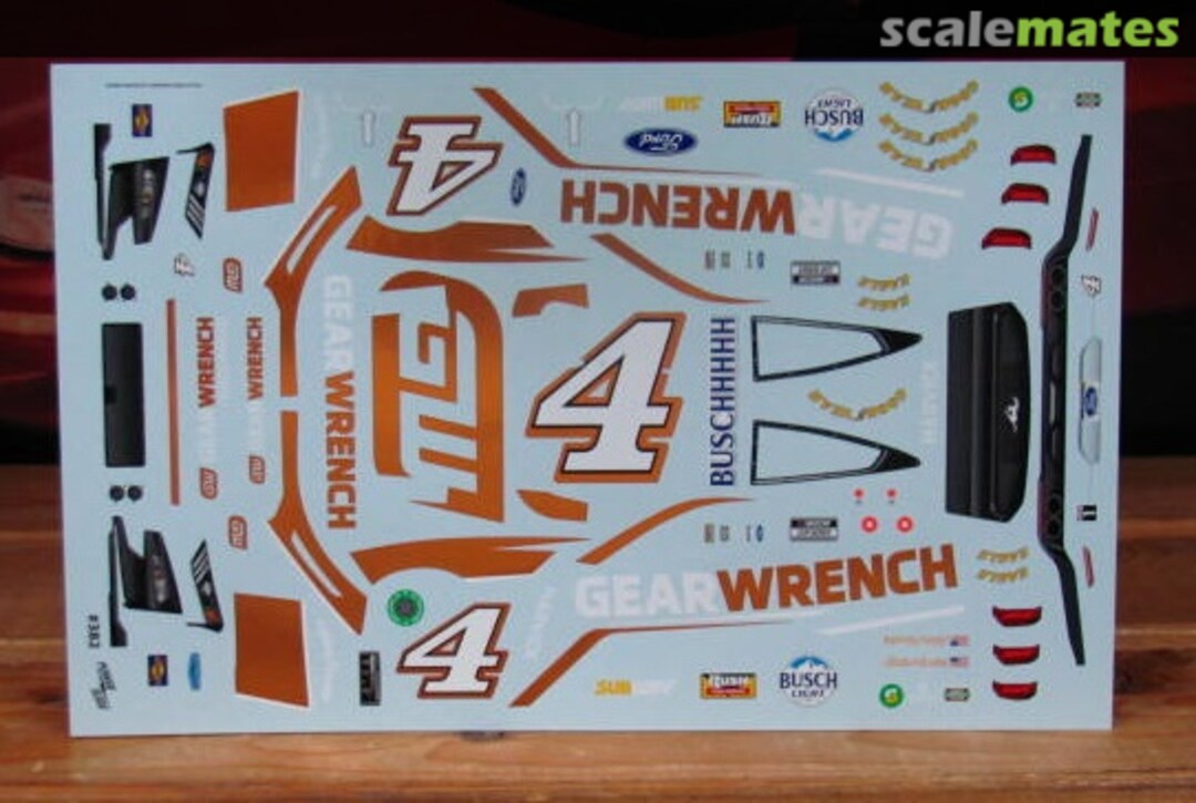 Boxart # 4 Gearwrench Kevin Harvick 2022 Ford Mustang 382 Powerslide Decals