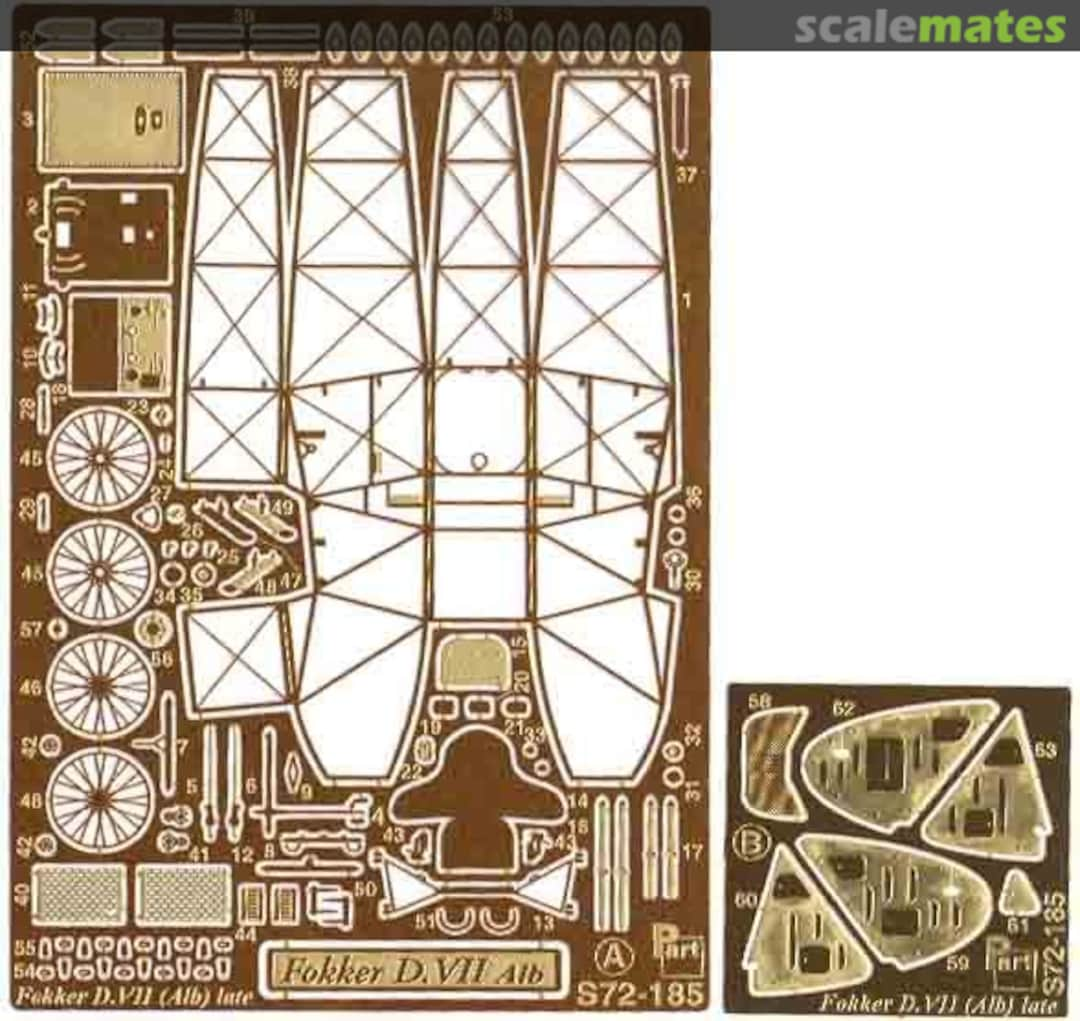 Boxart Fokker D.VII (Alb)late S72-185 Part