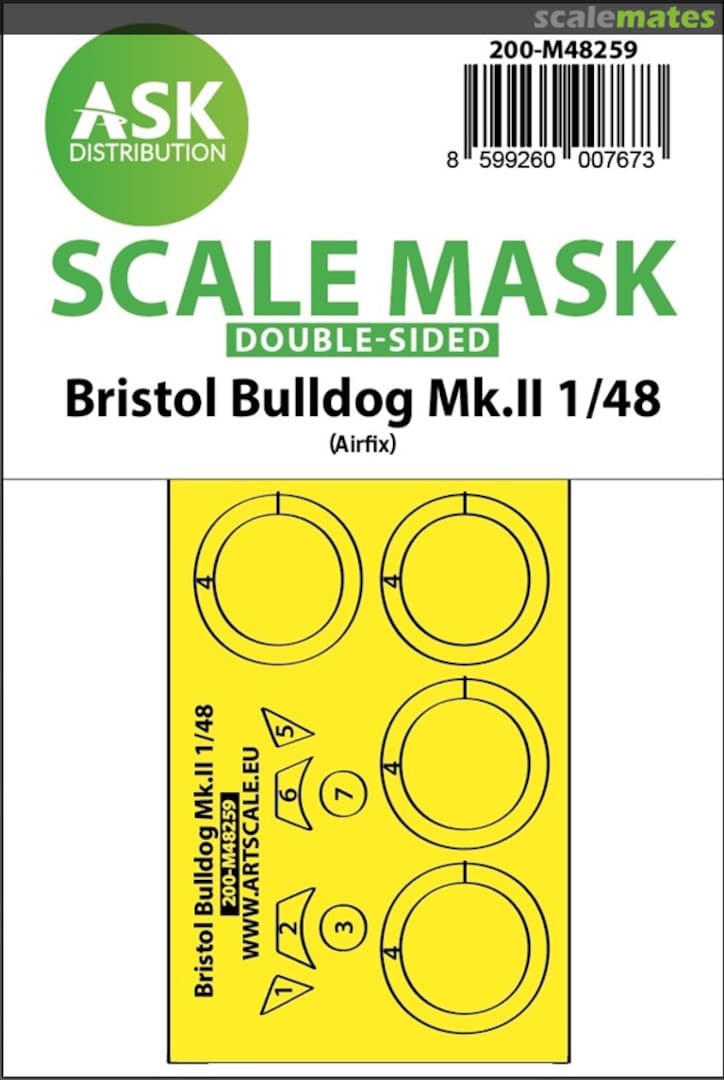 Boxart Bristol Bulldog Mk.II double-sided express fit mask 200-M48259 ASK