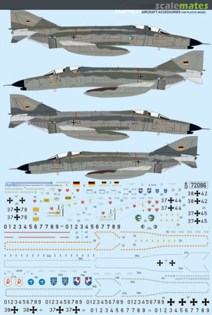 Boxart F-4F Phantom II JG 71/JG 74 und JaboG 36/35 für Norm 81A/B 72086 HaHen