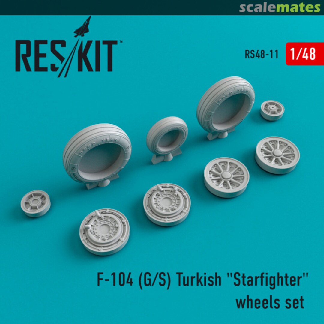 Boxart Lockheed F-104 (G/S) Turkish "Starfighter" wheels set RS48-0011 ResKit