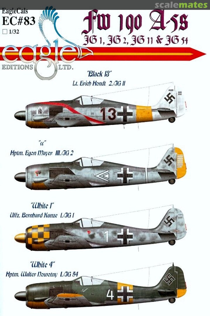 Boxart Fw 190 A-5s EagleCals EC32-83 Eagle Editions