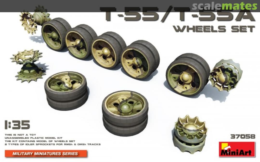 Boxart T-55/T-55A Wheels Set 37058 MiniArt