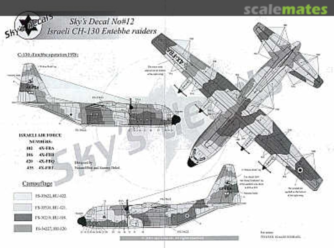 Boxart Israeli Air Force Lockheed C-130 Hercules SD48012 Sky's Decals