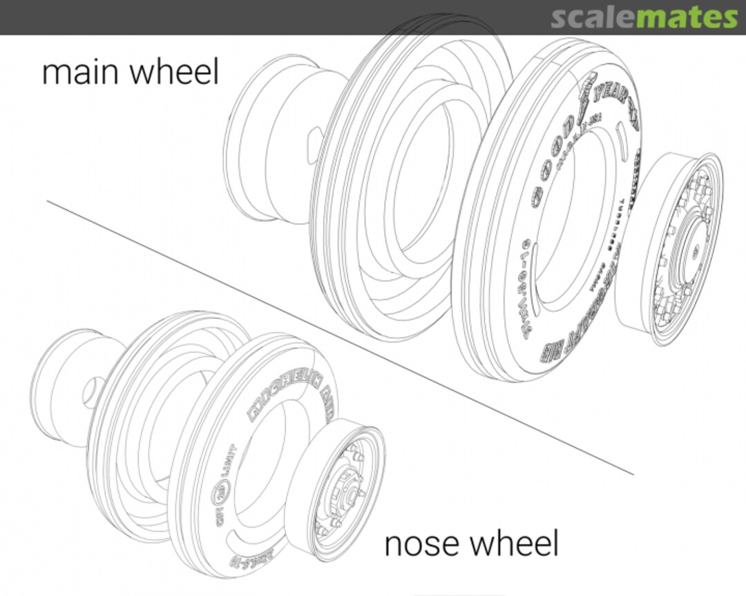 Boxart Wheel set for TAMIYA 1/48 F-14 AND023 ANYZ