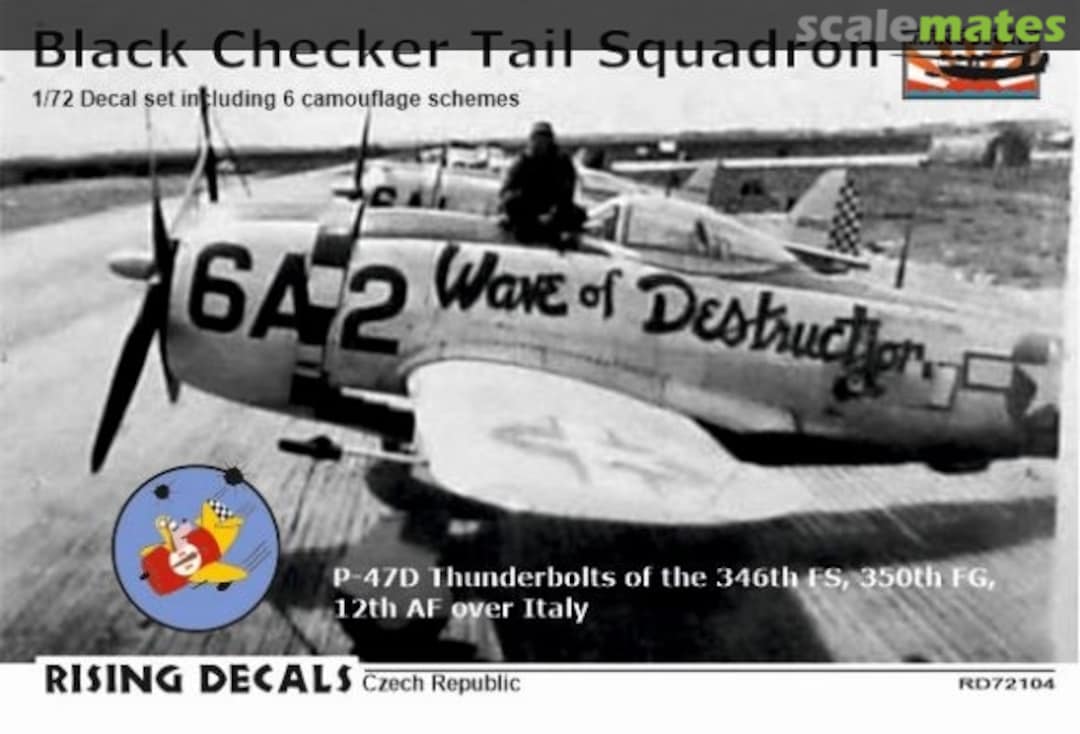 Boxart Black Checker Tail Squadron RD72104 Rising Decals