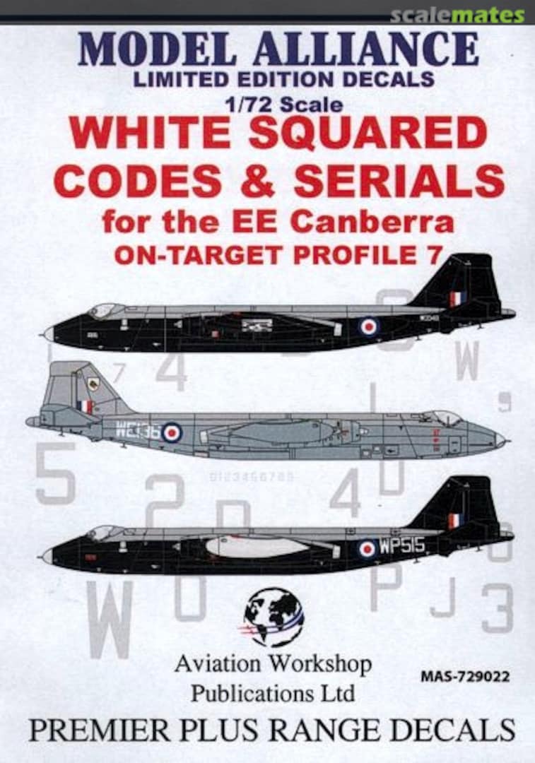 Boxart BAC/EE Canberra: White Squared Codes & Serials MAS-729022 Model Alliance