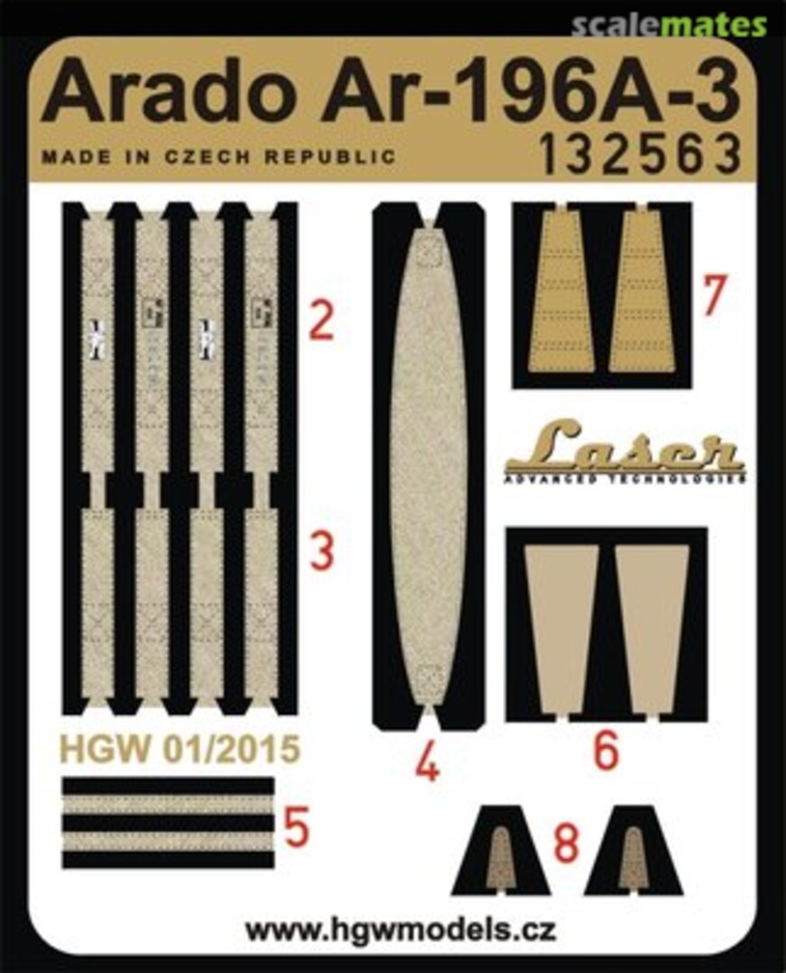 Boxart Arado Ar-196A-3 Seat Belts 132563 HGW Models