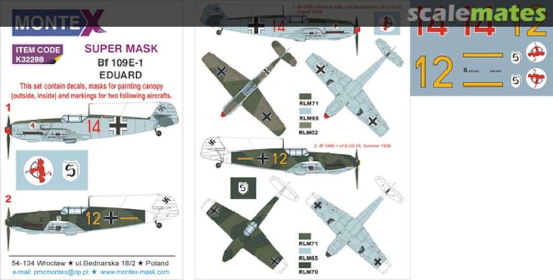 Boxart Bf 109E-1 K32288 Montex