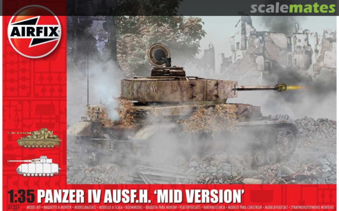 Boxart Panzer IV Ausf.H A1351 Airfix