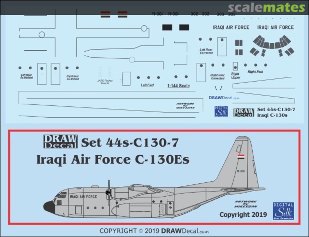 Boxart Iraqi Air Force C-130Es 44-C130-7 Draw Decal