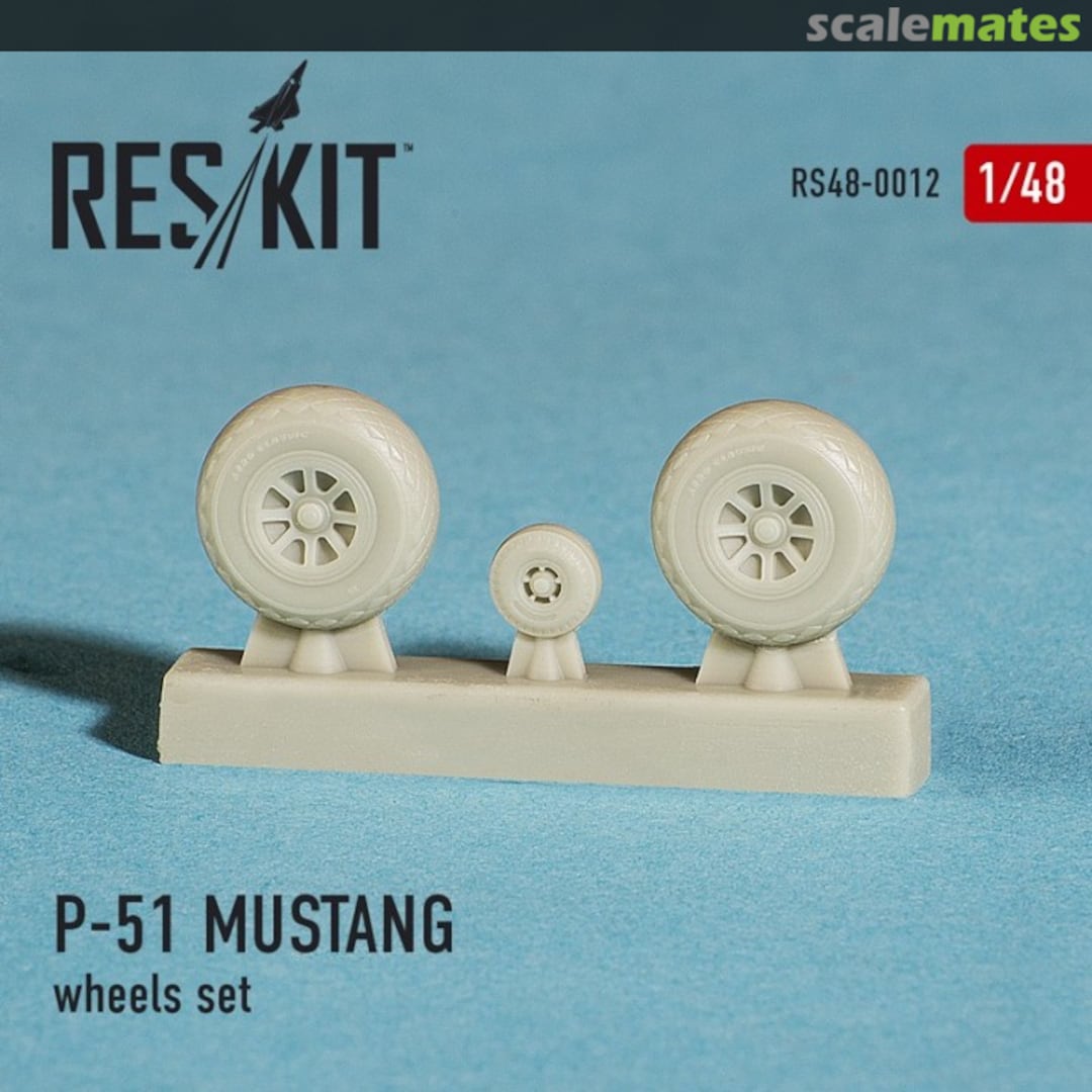 Boxart North American P-51 Mustang wheels set RS48-0012 ResKit