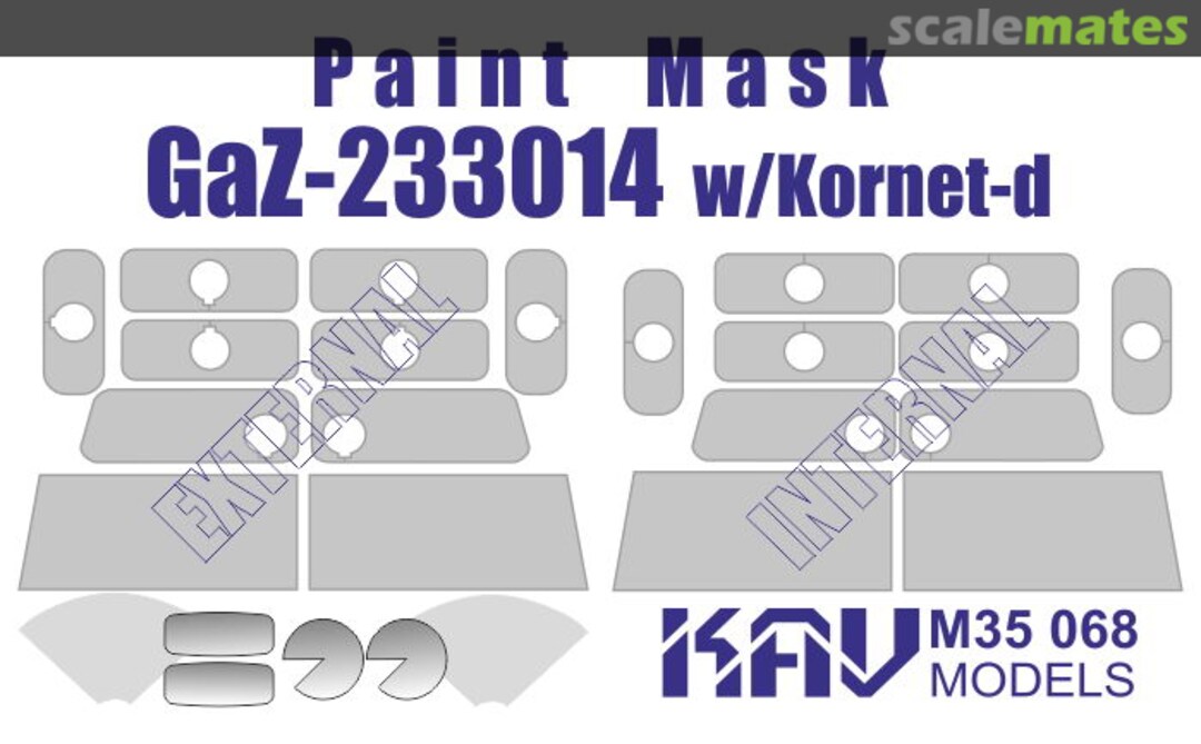 Boxart Paint mask for GAZ-233014 w/Kornet-D (Zvezda) KAV M35 068 KAV models