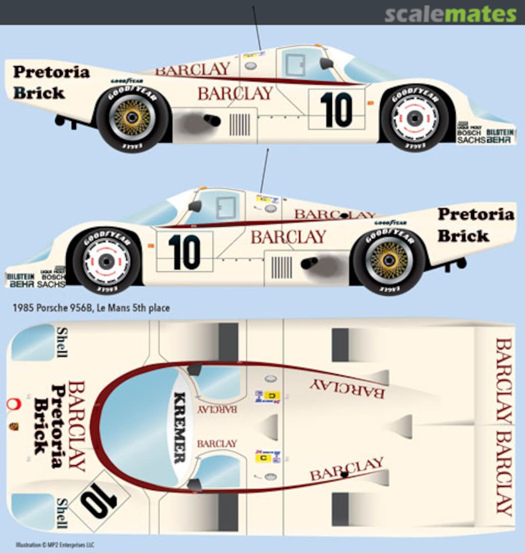 Boxart Porsche 956 B #115 "BARCLAY"  Indycals