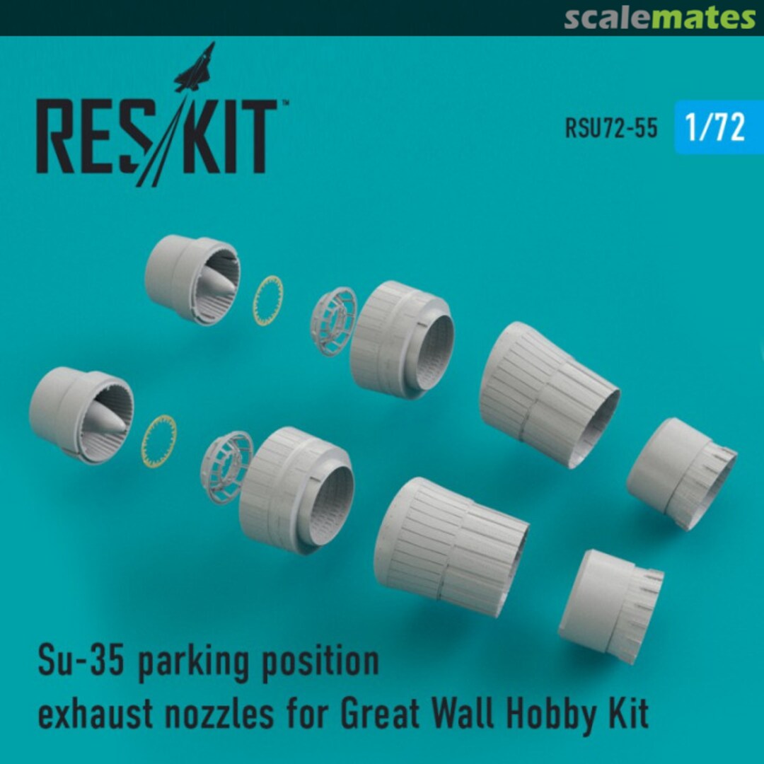 Boxart Su-35 parking position exhaust nozzles RSU72-0055 ResKit