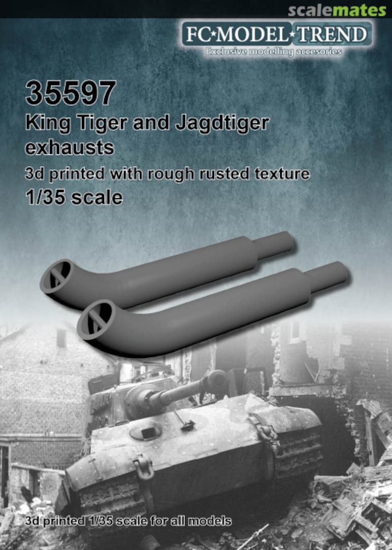 Boxart King tiger/Jagdtiger exhausts 35597 FC Model Trend