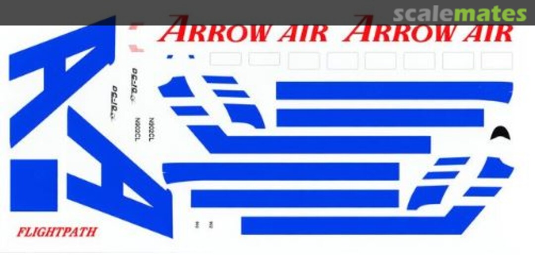 Boxart McDD DC-10-30CF Arrow Air (med Blue) FP44-271 Flightpath Decals