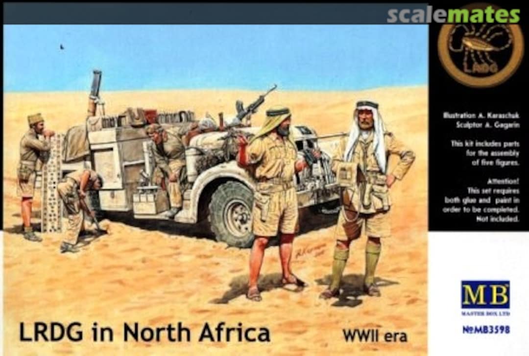 Boxart LRDG in North Africa MB3598 Master Box