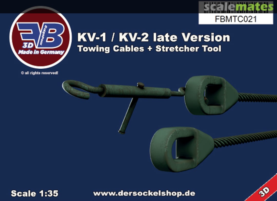 Boxart KV-1 / KV-2 late Version, Towing Cables FBMTC021 FB Modelling