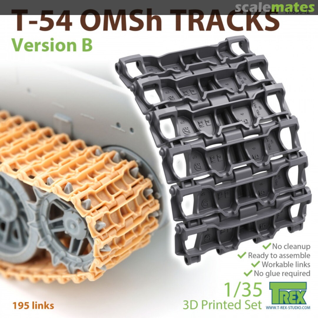 Boxart T-54 OMSh Tracks Version B TR85042 T-Rex Studio