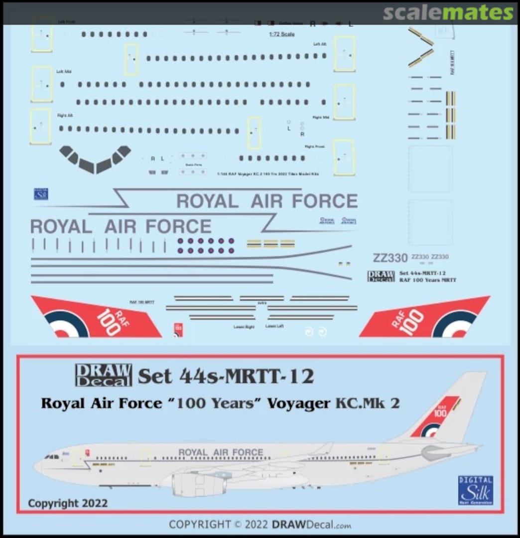 Boxart Royal Air Force “100 Years” Voyager KC.Mk 2 44s-MRTT-12 Draw Decal