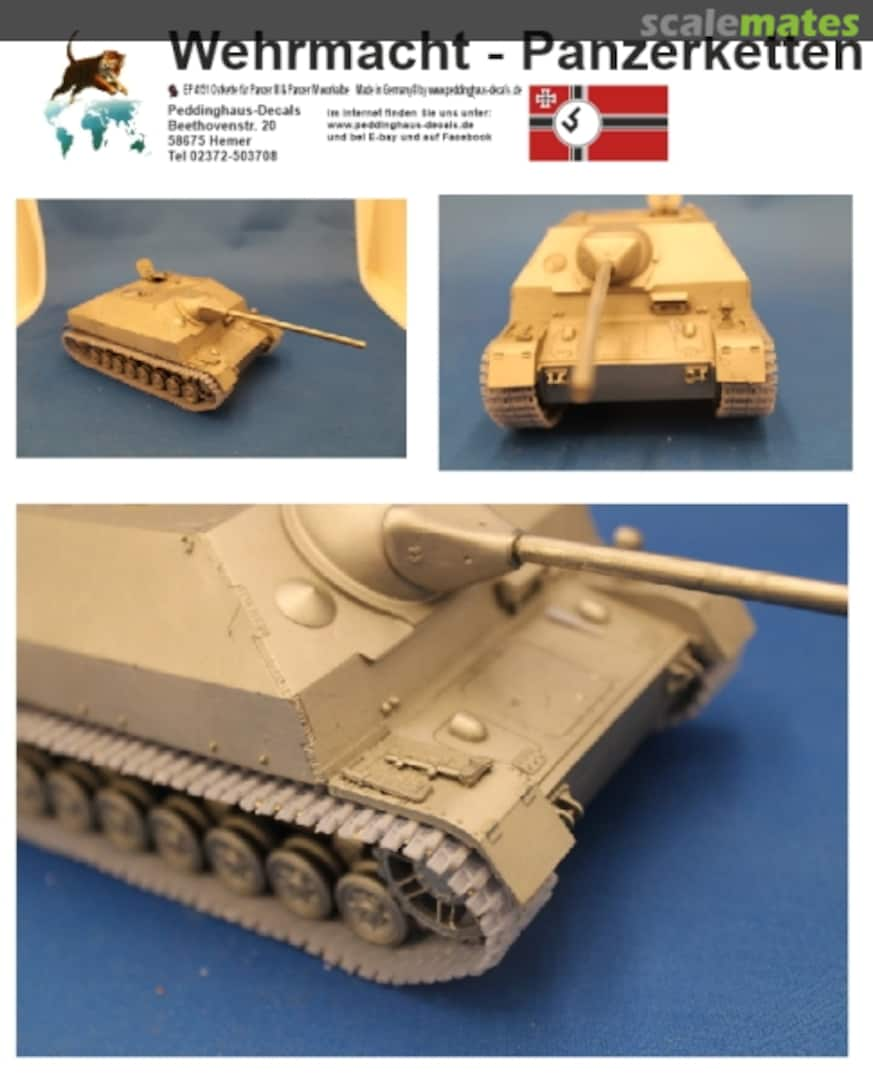 Boxart Ostkette für Panzer III und Panzer IV Versionen 4151 Peddinghaus-Decals