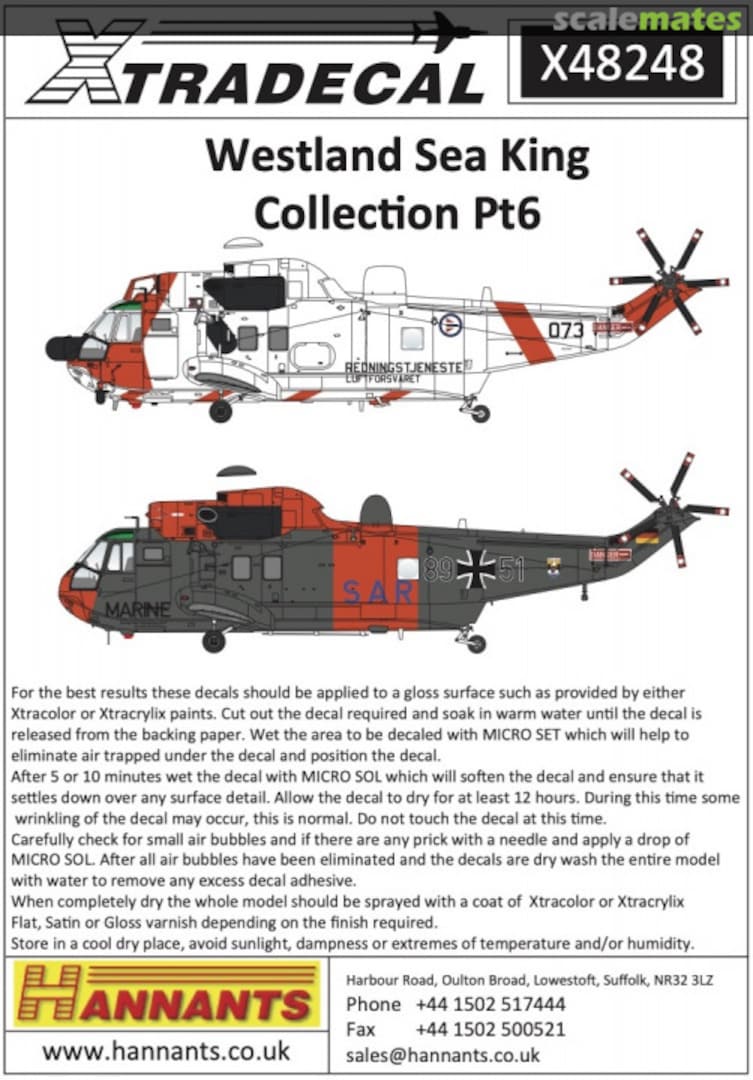 Boxart Westland Sea King X48248 Xtradecal