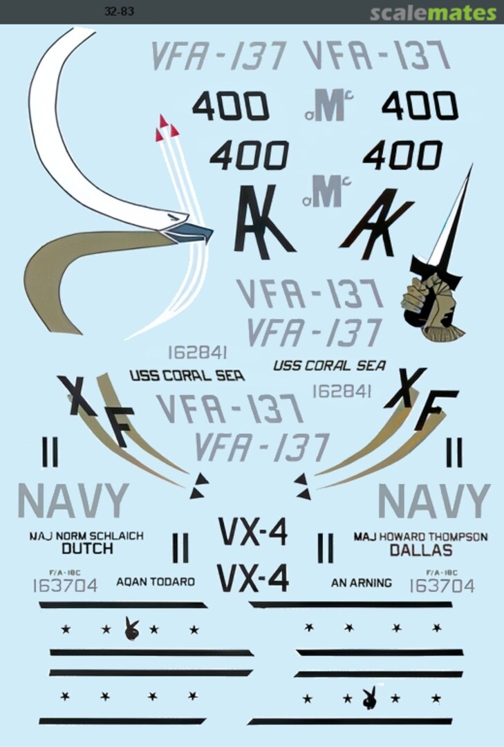 Boxart F/A-18 Hornet  32-0083 Microscale