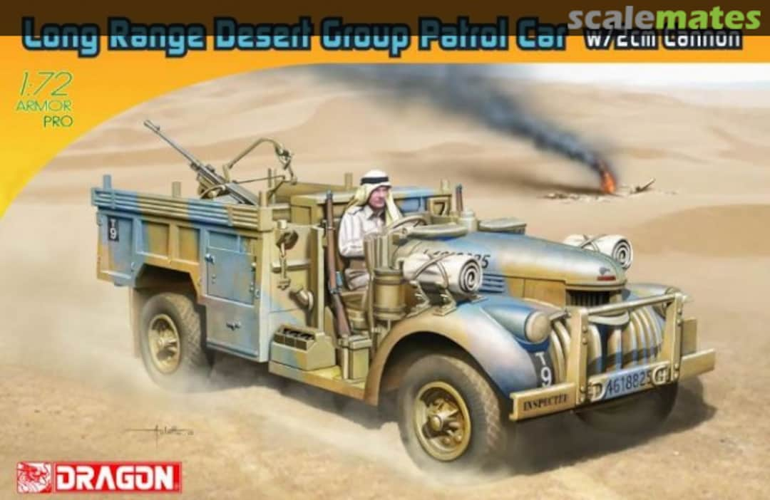 Boxart Chevrolet 30 cwt Patrol Car w/2cm Breda Gun 7504 Dragon