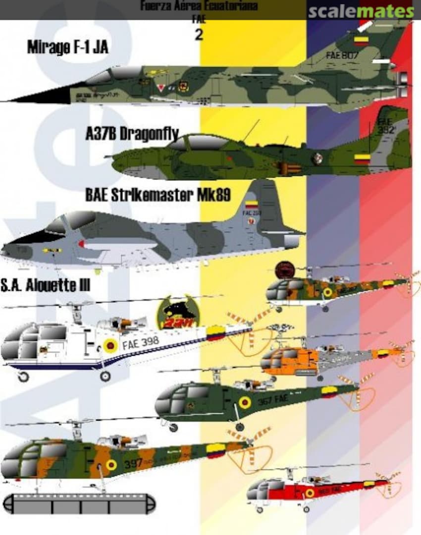 Boxart Ecuadorian Air Force II 72-003 Aztec Models