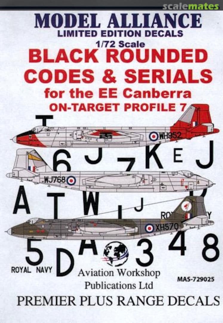 Boxart BAC/EE Canberra: Black Rounded Codes & Serials MAS-729025 Model Alliance